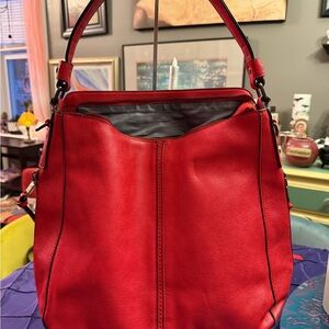 Elegant Red Leather Handbag